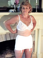 chubby mature in black stockings